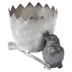 Antique Silver Plated Egg Cup w/ Sculptural Chick
Wishbone by Derby Silver Antique Silver Plated Egg Cup w/ Sculptural Chick
Wishbone by Derby Silver