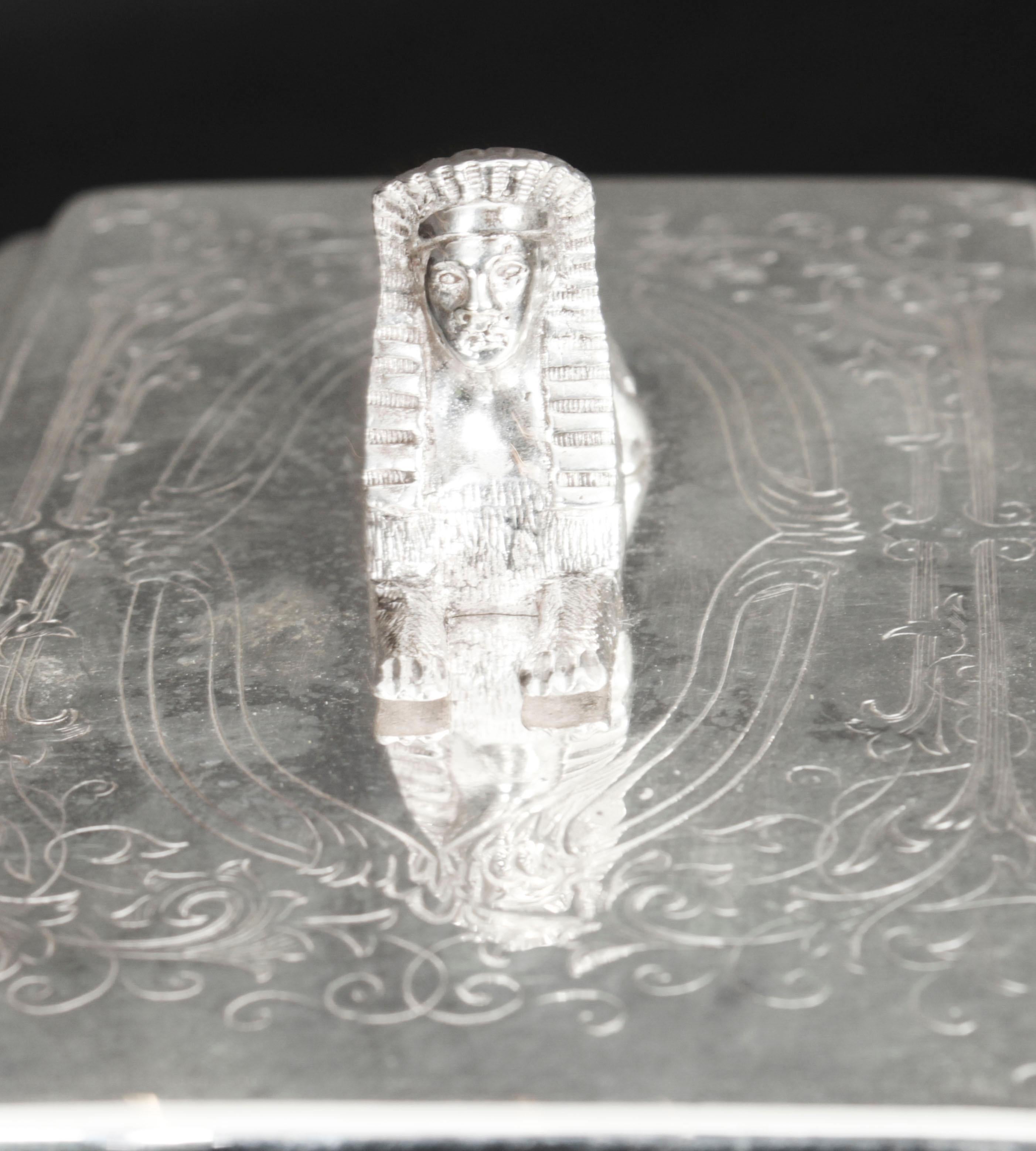 Antico porta tè Impero Revival placcato in argento del XIX secolo in vendita 1