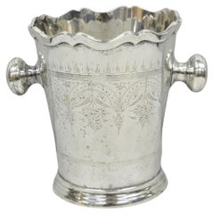 Antiker versilberter englischer Champagnerkühler im Regency-Stil Eiskübel, Indien Antiker versilberter englischer Champagnerkühler im Regency-Stil Eiskübel, Indien