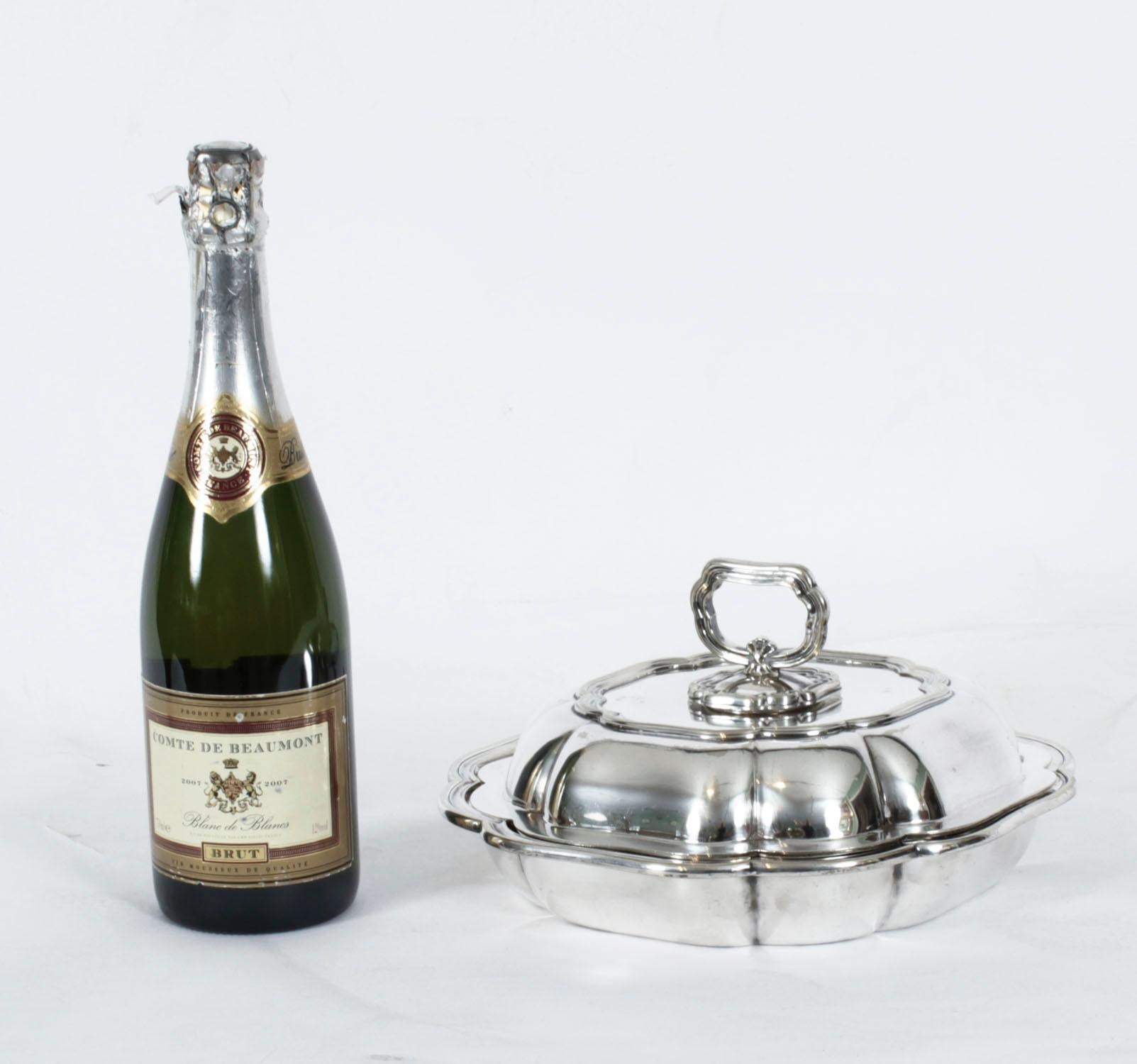 Antike versilberte Entree-Schale Asprey London 19. Jahrhundert im Angebot 6
