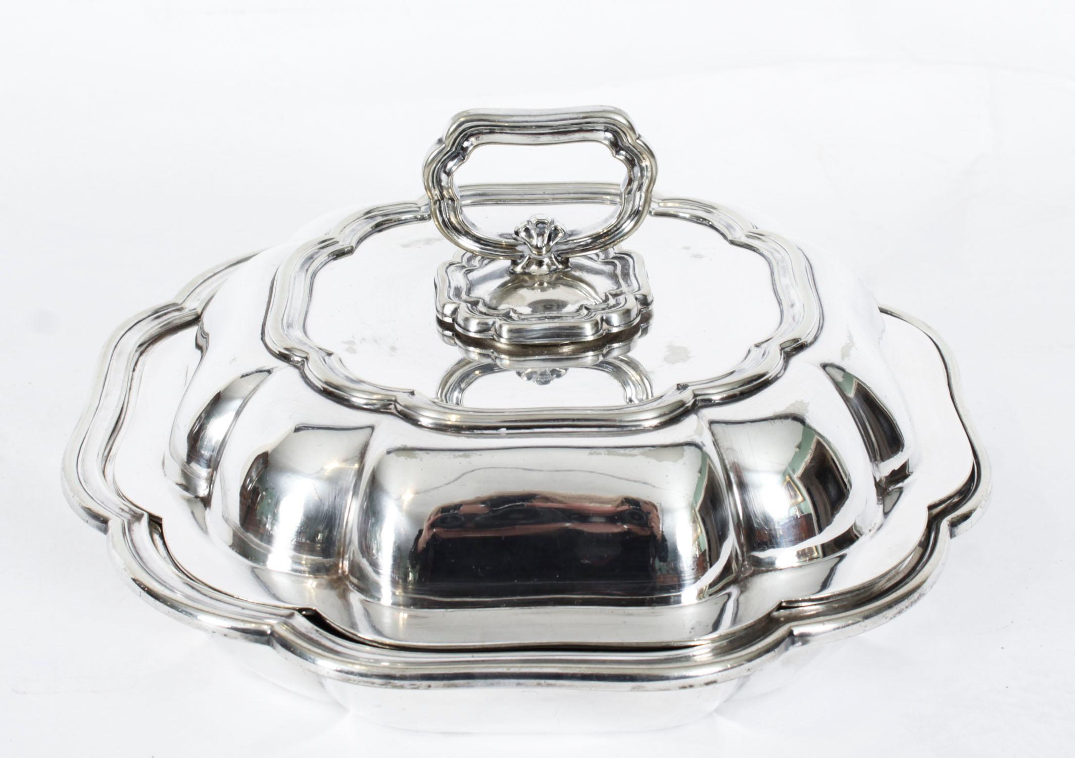 Antike versilberte Entree-Schale Asprey London 19. Jahrhundert im Angebot 3