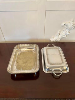 Antique Silver Plated Entrée Dish