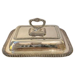 Antique Silver Plated Entrée Dish