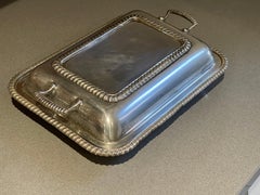 Antique Silver Plated Entrée Serving Dish Tureen Covered Sheffield English & Lid