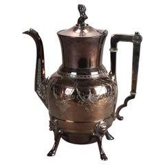 Antique Silver Plated Figural Teapot C1890