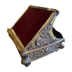 Antique Silver Plated French Book Stand