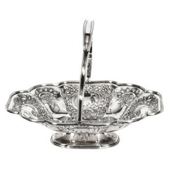 Antique Silver Plated Fruit Basket by William Hutton & Son, 19th C