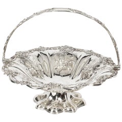 Antique Silver Plated Fruit Basket Robert & Hall, 19th Century