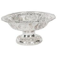 Antique Silver Plated Fruit Bowl Centerpiece, 19th Century
