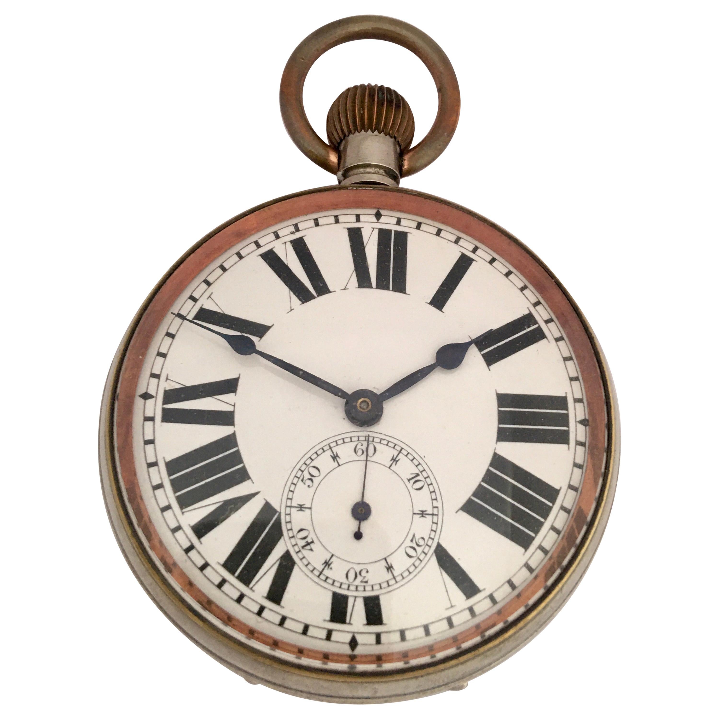 Tiffany Brothers Silver Dual Time Zone Pocket Watch circa 1860 at