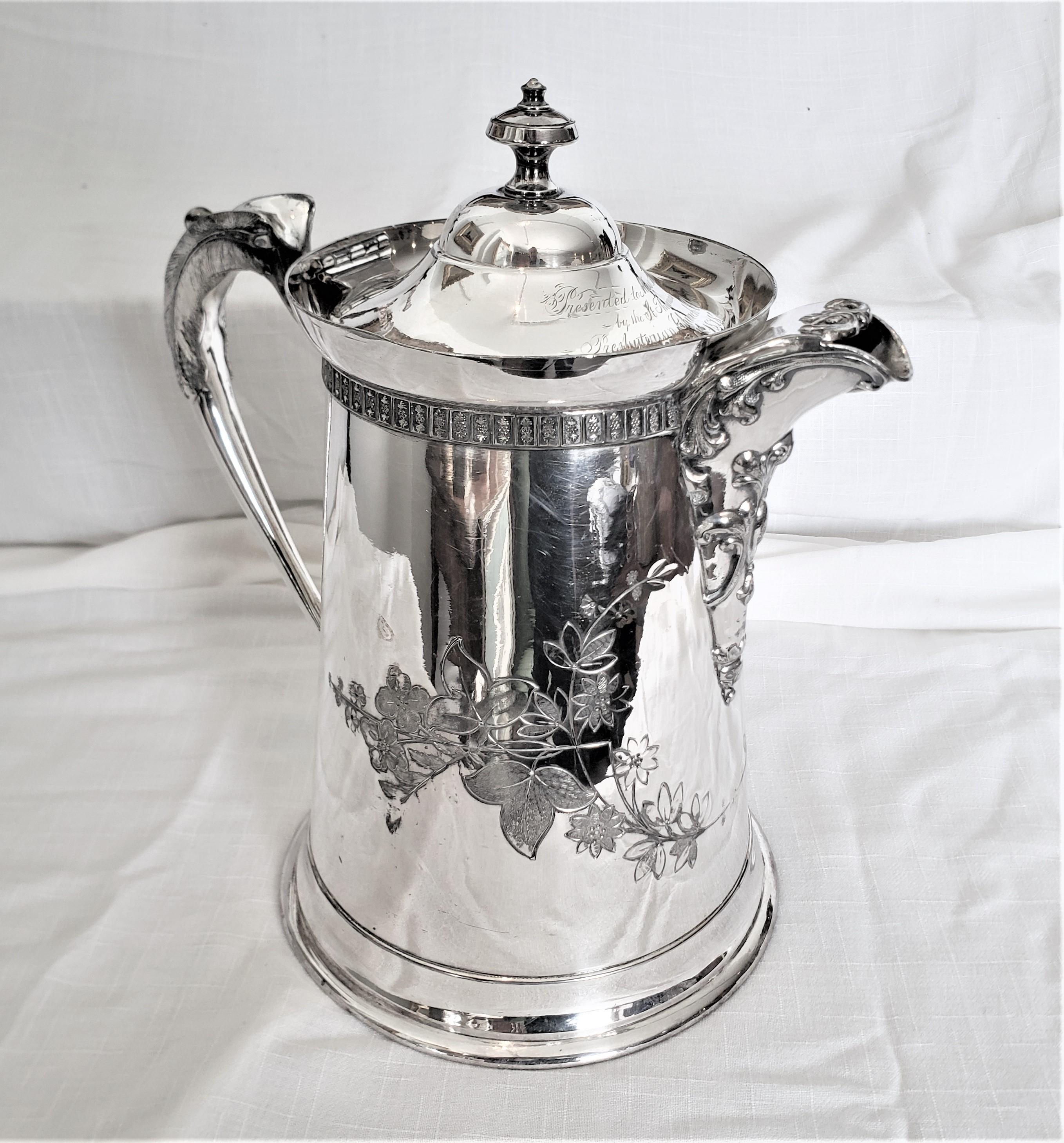 silver plated water pitcher