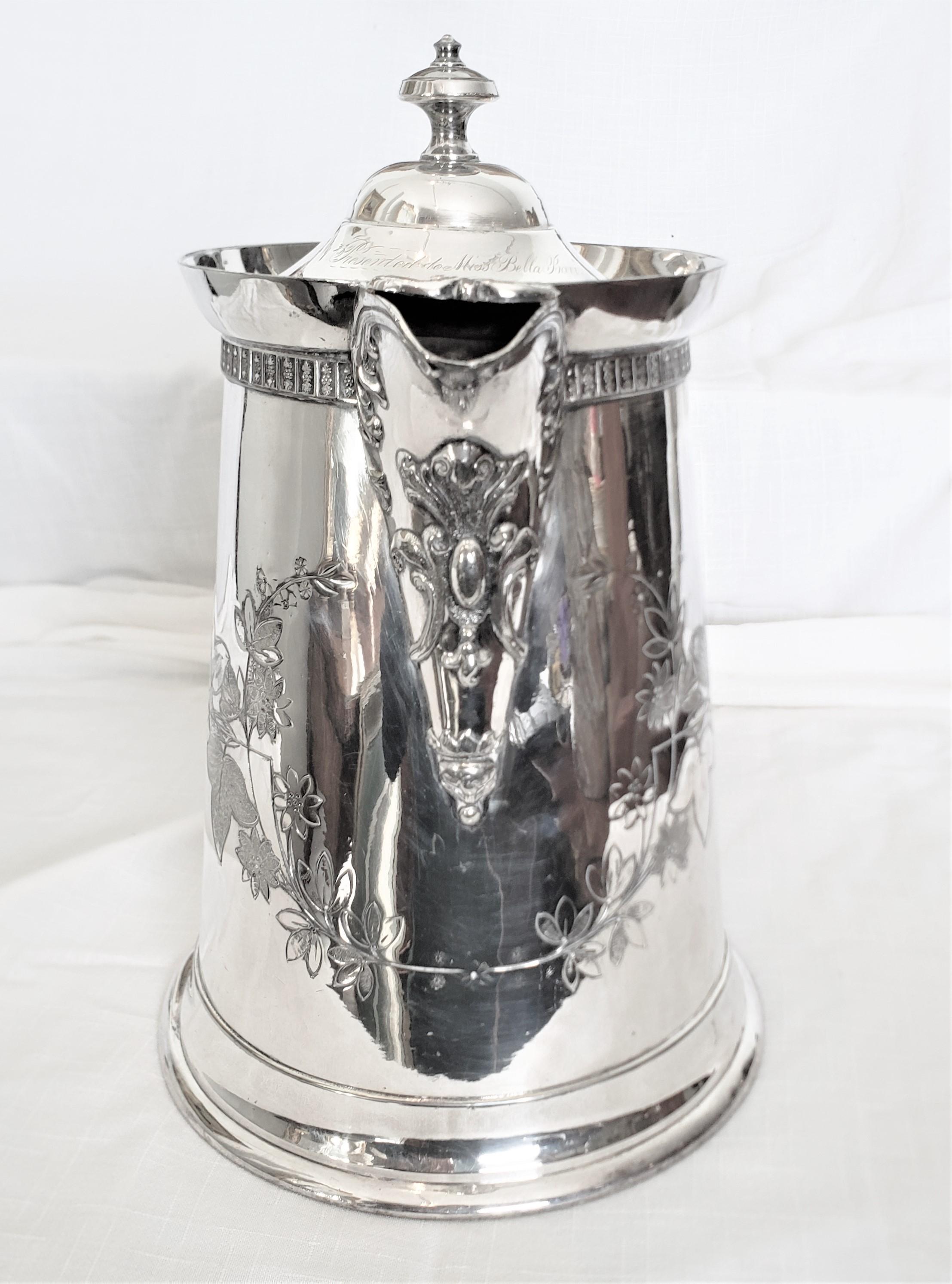 silver plate water pitcher