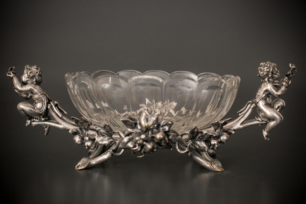 Antique silver-plated jardiniere, Christofle, France, early 20th century. For Sale 3