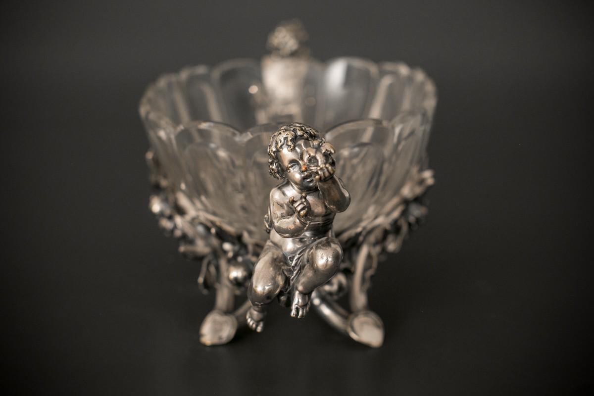 Antique silver-plated jardiniere, Christofle, France, early 20th century. In Good Condition For Sale In Chorzów, PL