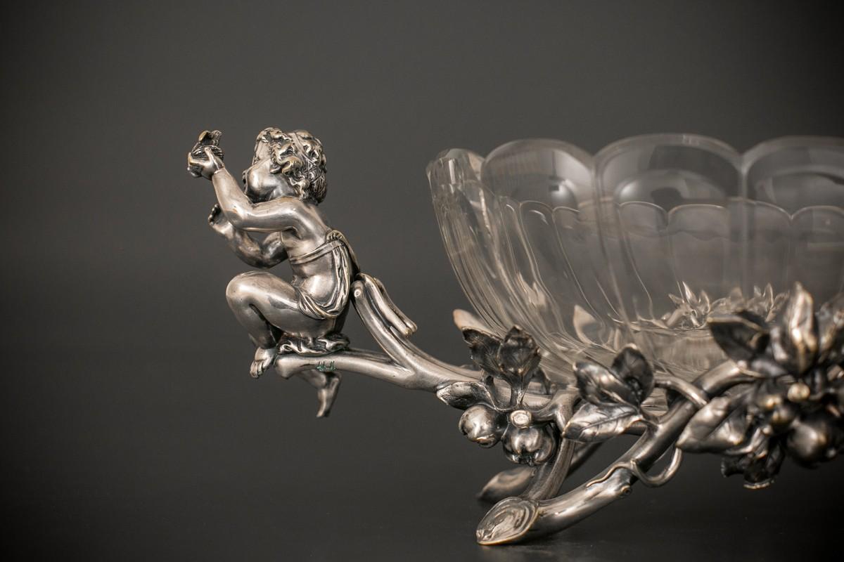 Silver Plate Antique silver-plated jardiniere, Christofle, France, early 20th century. For Sale