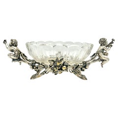 Antique silver-plated jardiniere, Christofle, France, early 20th century.