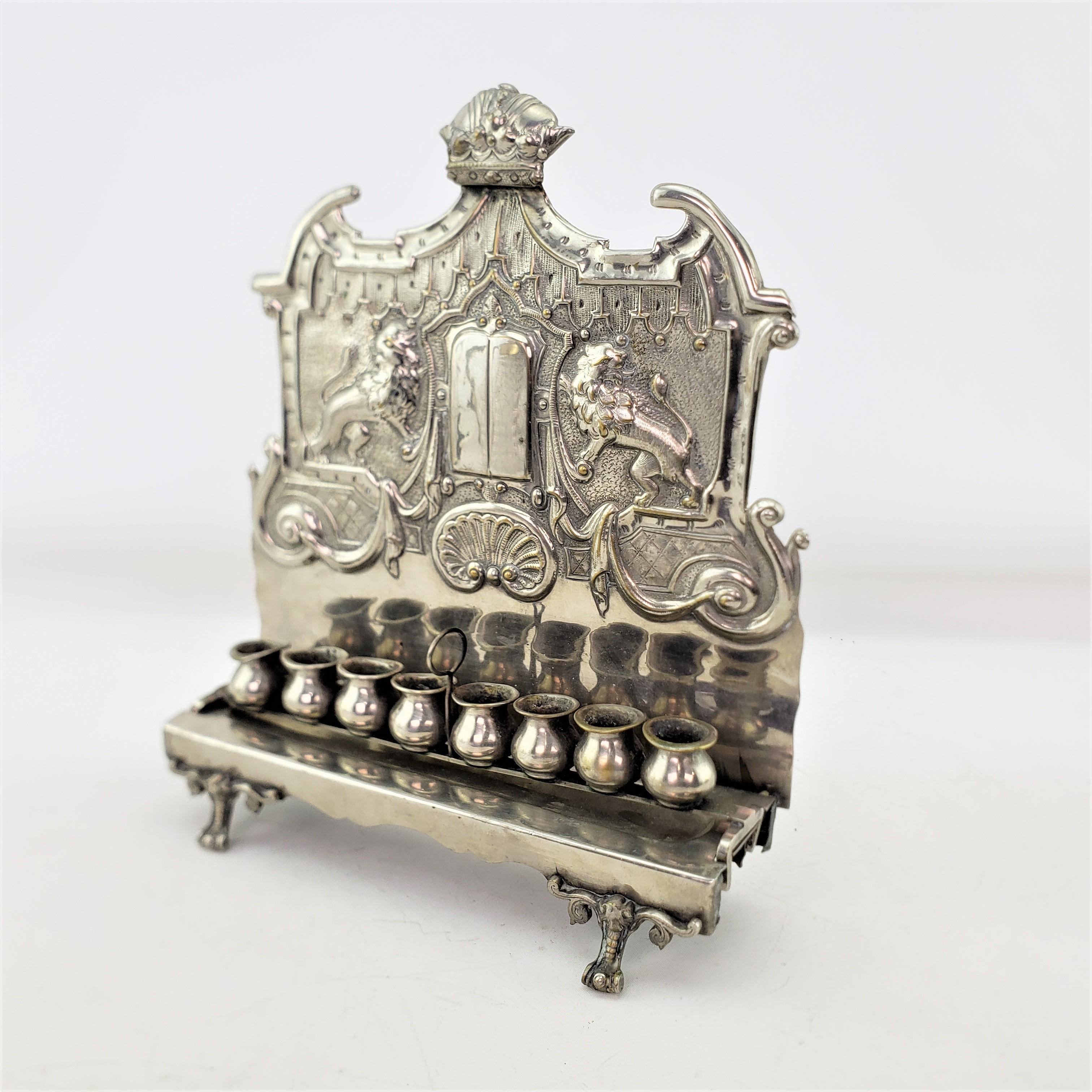 antique silver menorah