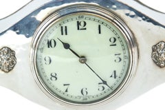 Antique Silver Plated Mantel Clock