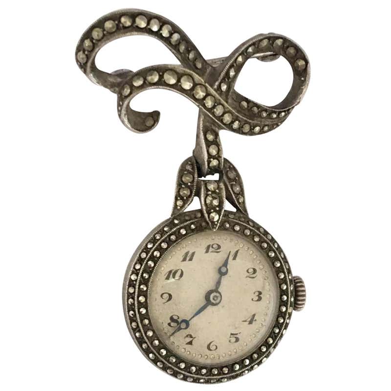 Vintage Banner 7 Jewel Swiss Watch Pin/Brooch, Skeleton Feature For ...