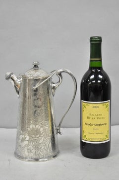 Antica brocca Shakers per Martini placcata in argento "Tapestry" dei fratelli Weidlich