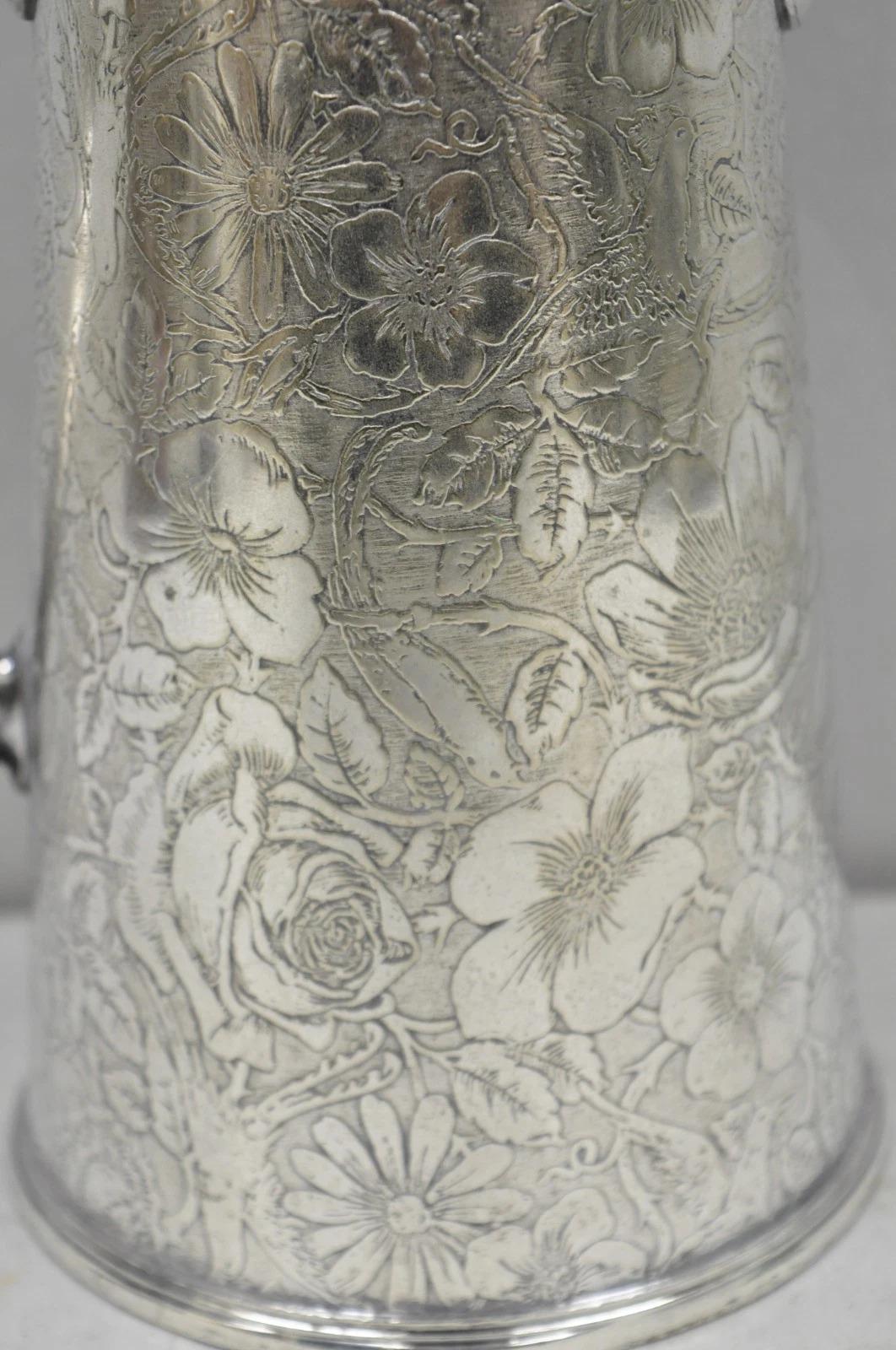 XX secolo Antica brocca Shakers per Martini placcata in argento 