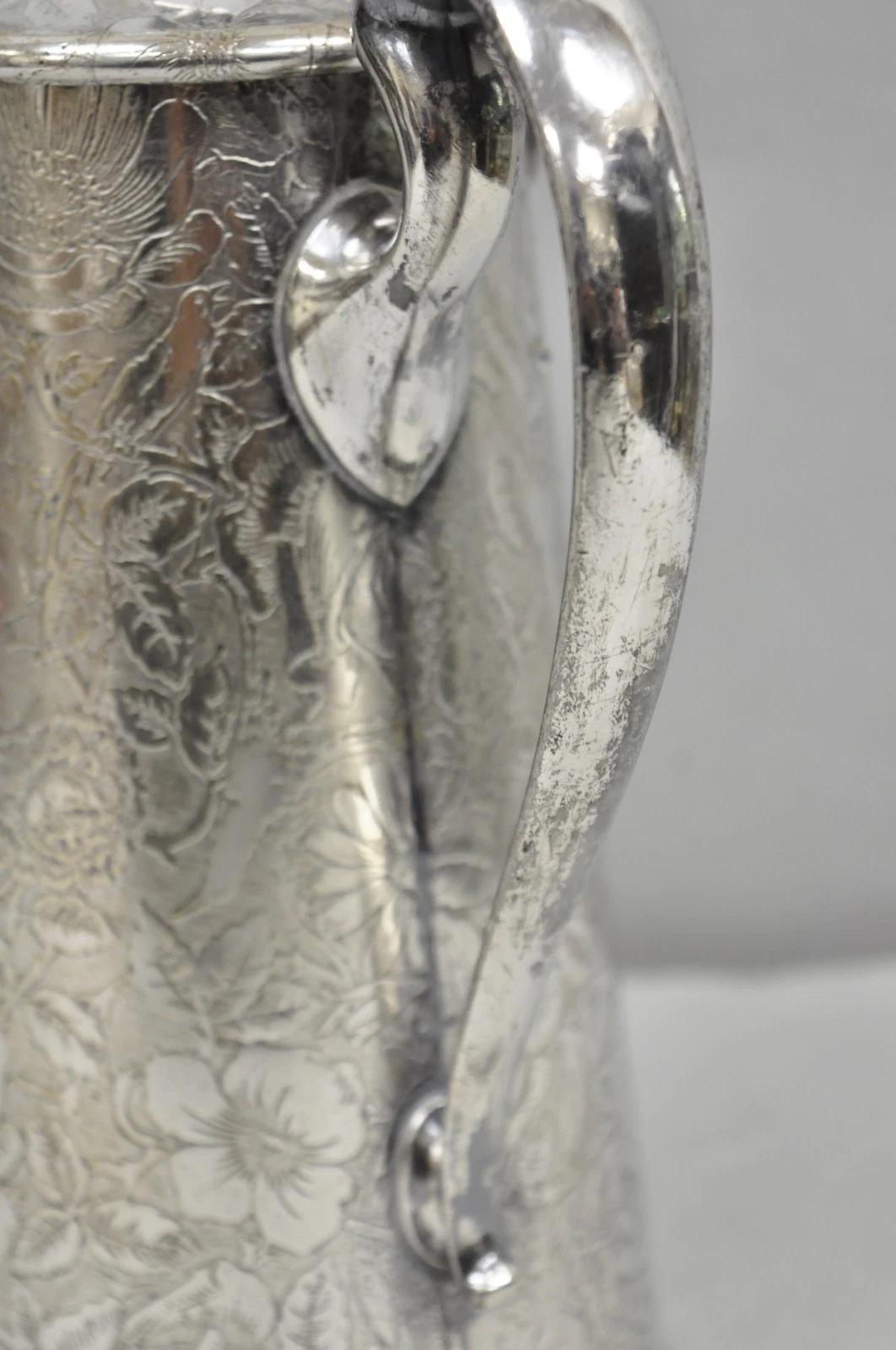 Placcato argento Antica brocca Shakers per Martini placcata in argento 