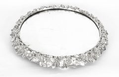 Antique Silver Plated Mirrored Top Victorian Cake Stand, 19th C