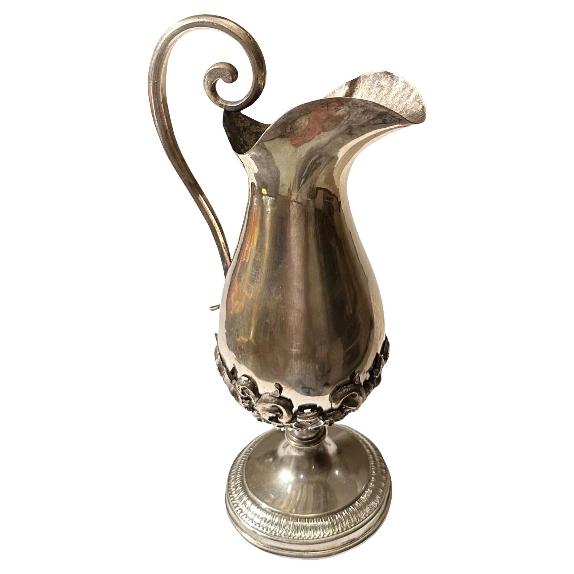Antique Silver Plated Pitcher For Sale