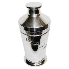 Antique Silver Plated Recipe Cocktail Shaker Dated Circa 1925