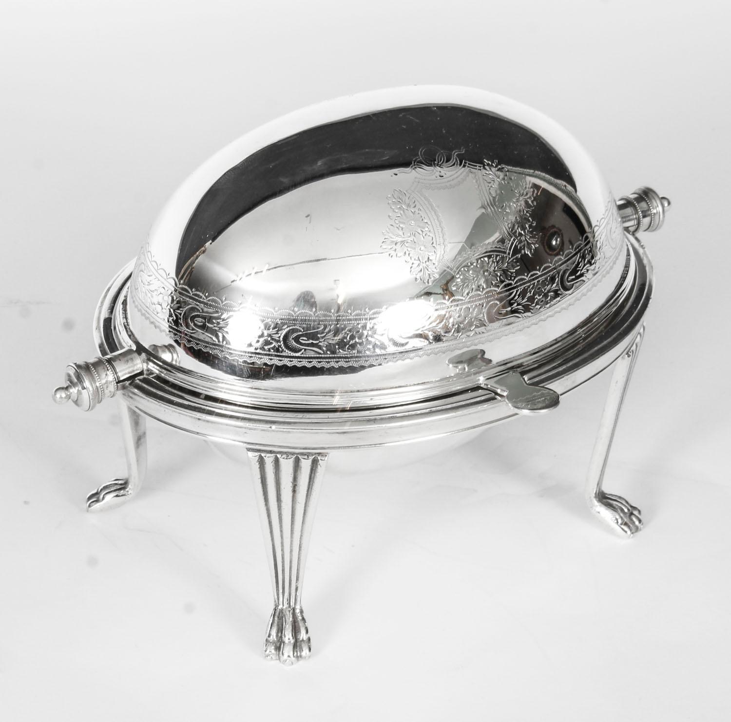Antique Silver Plated Roll Over Butter Dish Mappin and Webb, 19th Century 6