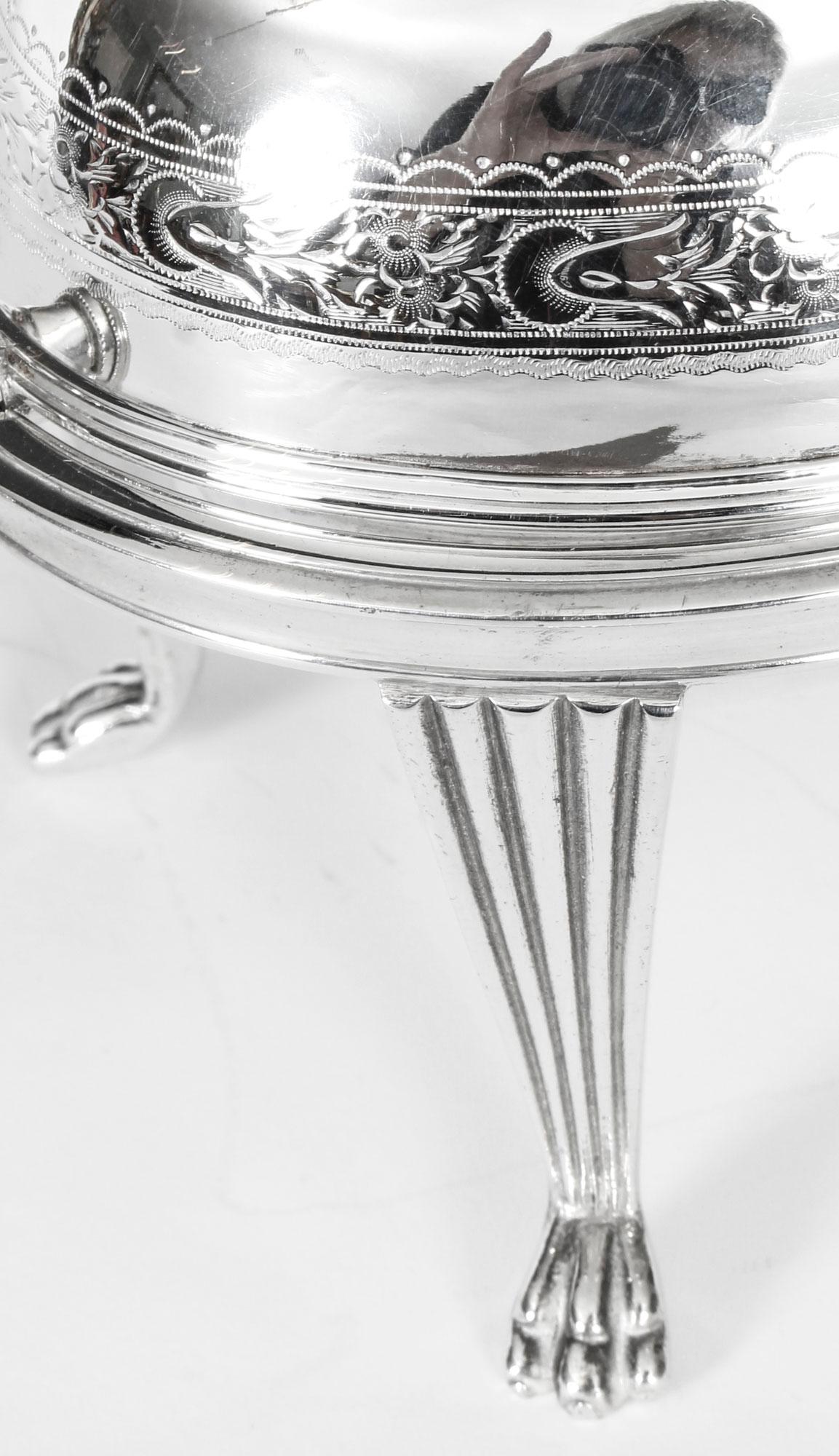 Antique Silver Plated Roll Over Butter Dish Mappin and Webb, 19th Century In Good Condition In London, GB