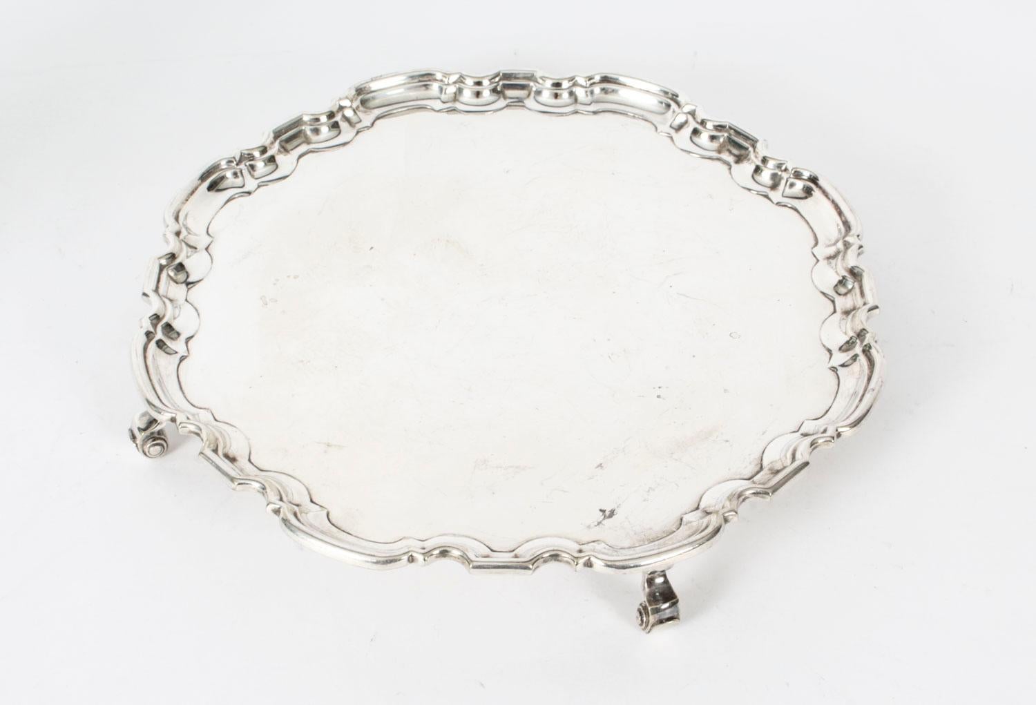 Antique Silver Plated Salver by Maple & Co, 19th Century 1