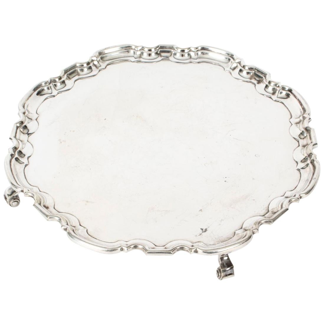 Antique Silver Plated Salver by Maple & Co, 19th Century