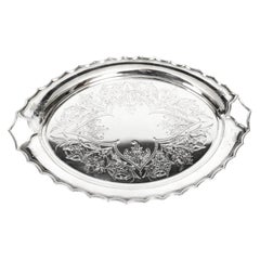 Antique Silver Plated Salver by William Mammatt & Son, 19th C