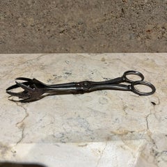 Antique Silver-Plated Scissor Claw Tongs England