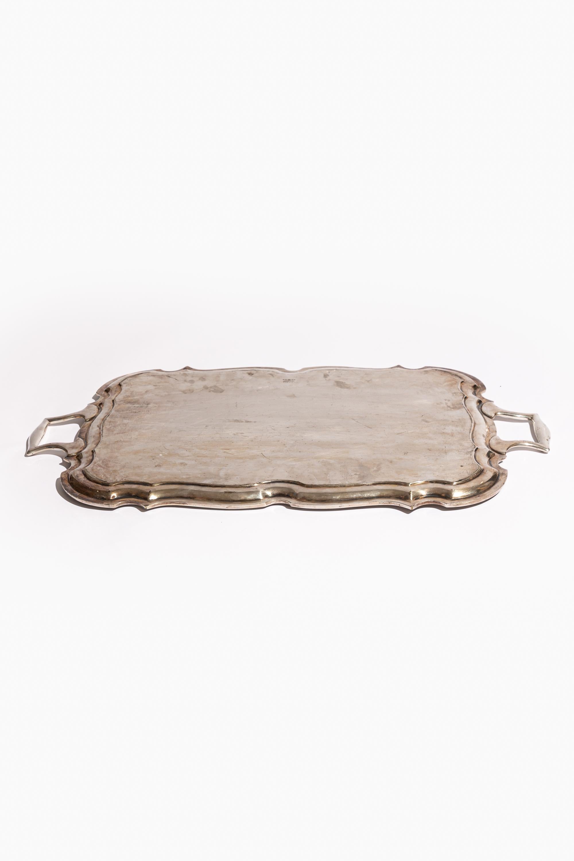 Bandeja de servicio antigua chapada en plata de Mappin & Webb en Bueno estado para la venta en London, GB