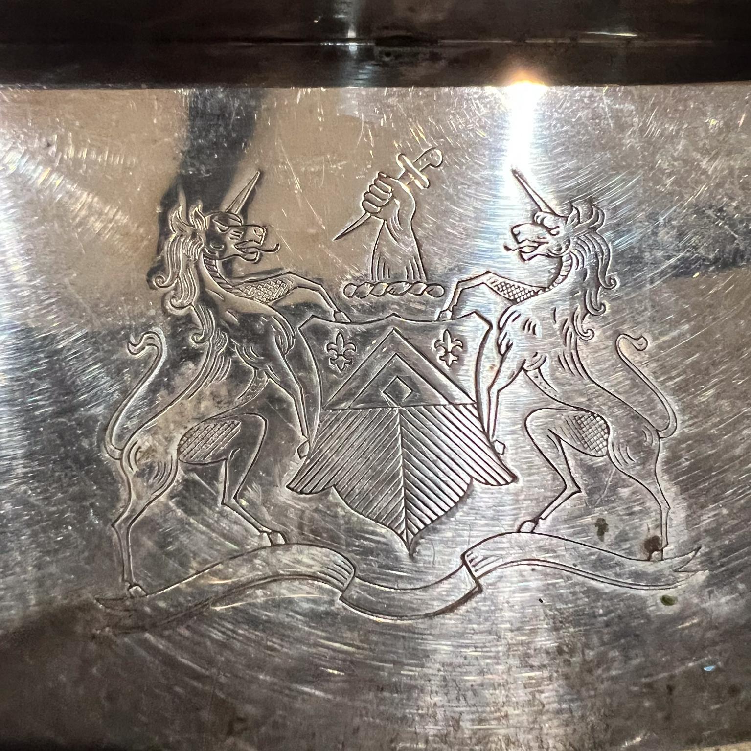 Antique Unicorn Silver-Plated Silent Butler Crumb Catcher Bakelite Brush 7