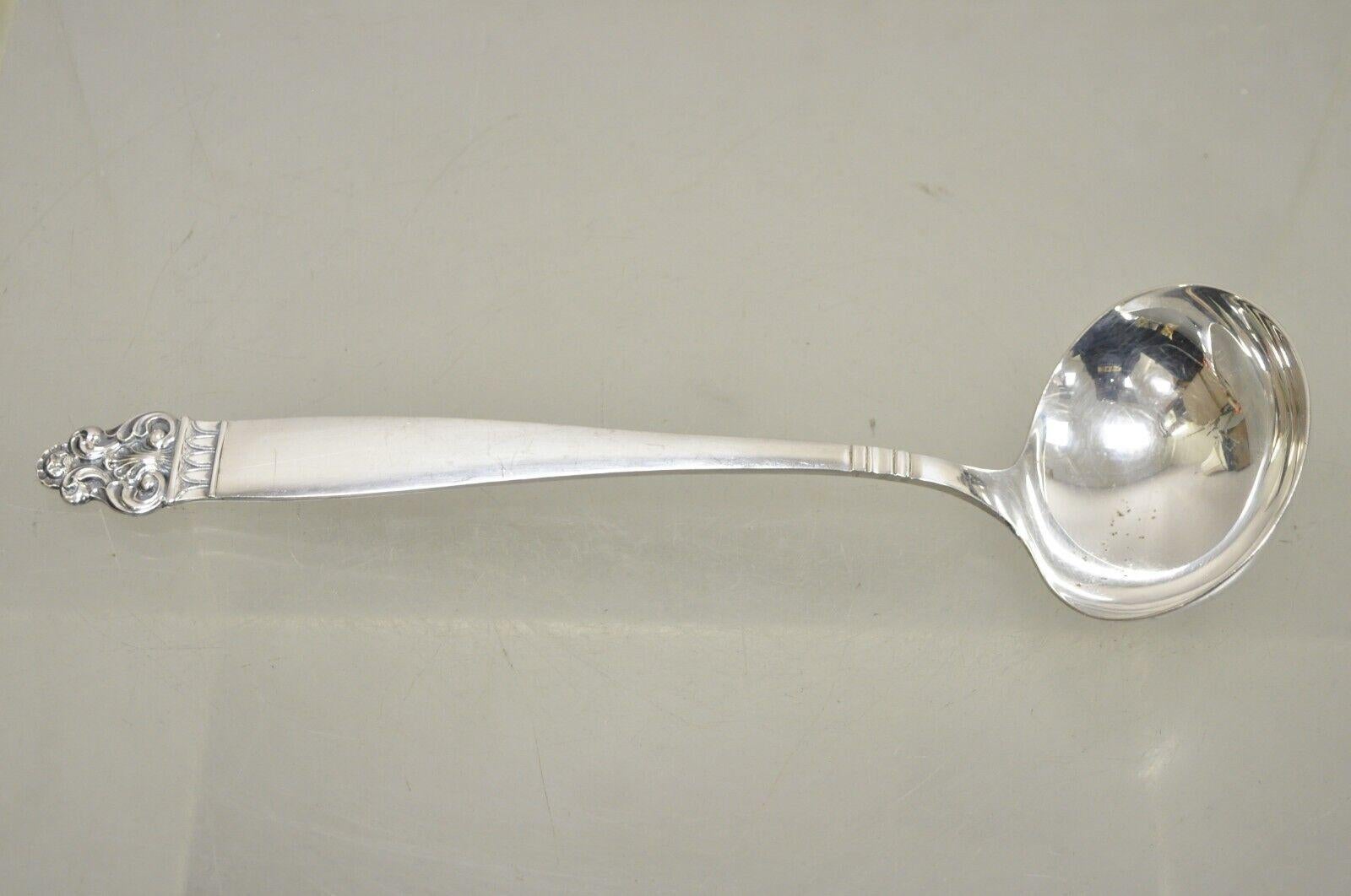 20th Century Antique Silver Plated Soup Spoon Ladles TH Marthinsen Holmes Edwards, 3 Pieces For Sale