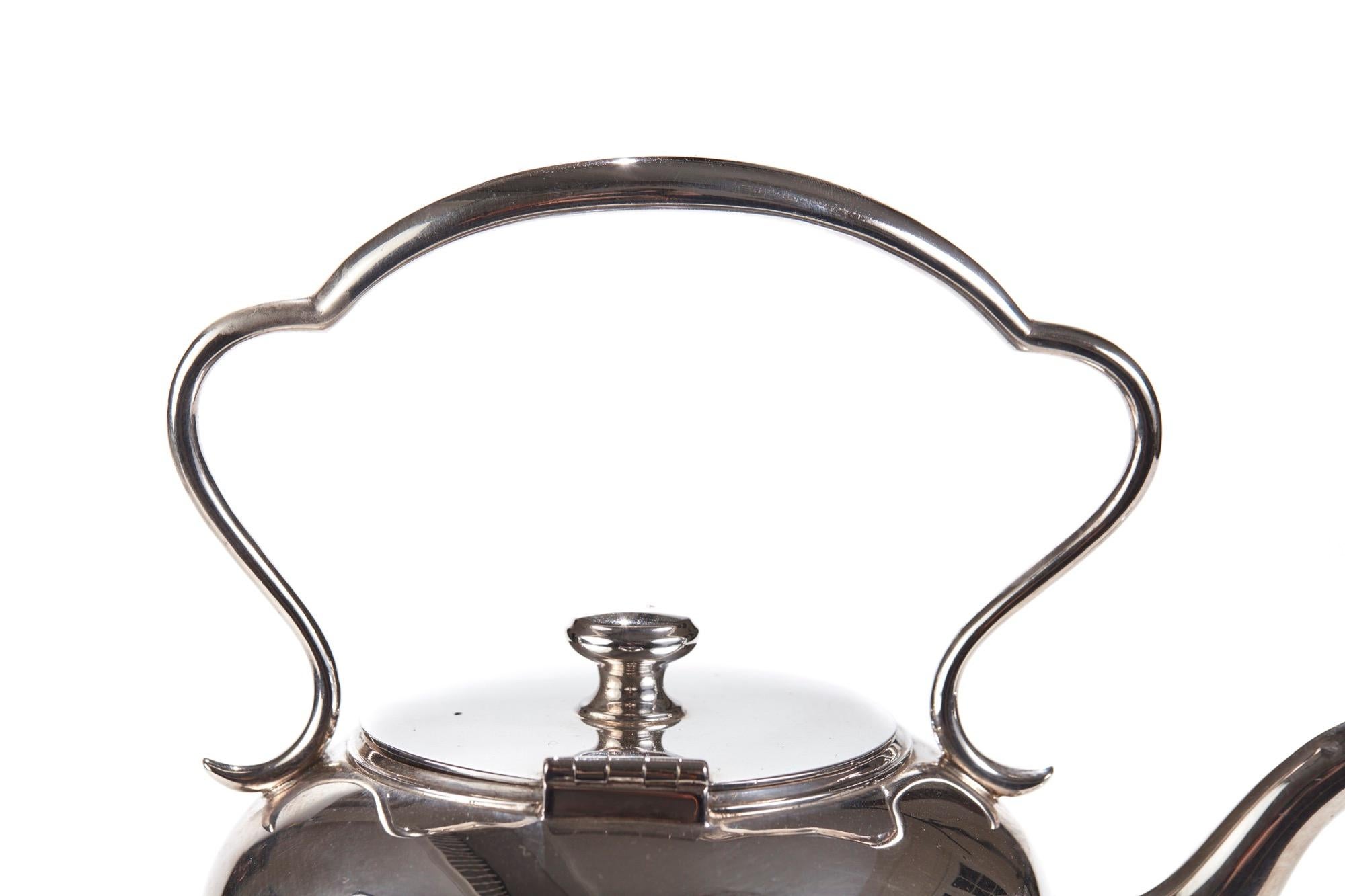 Victorian Antique Silver Plated Spirit Kettle