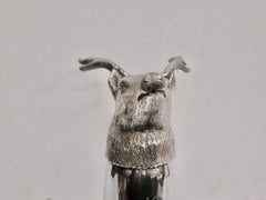 Antique Silver Plated Stag's Head Stirrup Cup  Dated Circa 1920's