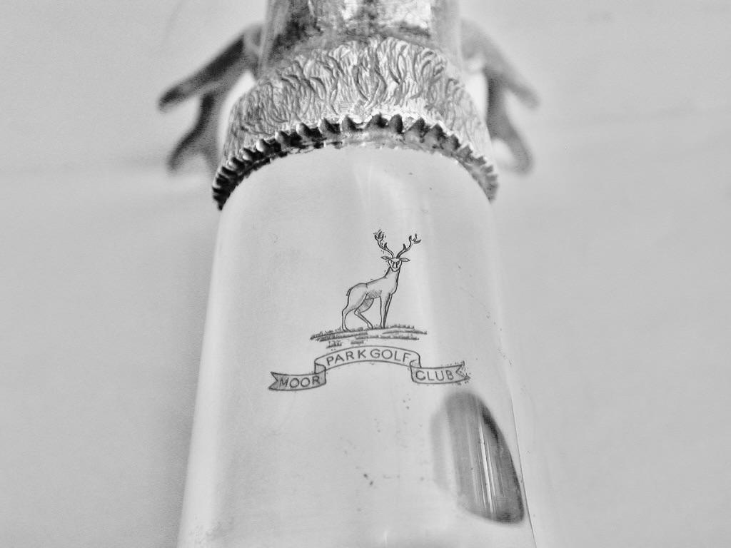 Early 20th Century Antique Silver Plated Stag's Head Stirrup Cup  Dated Circa 1920's For Sale