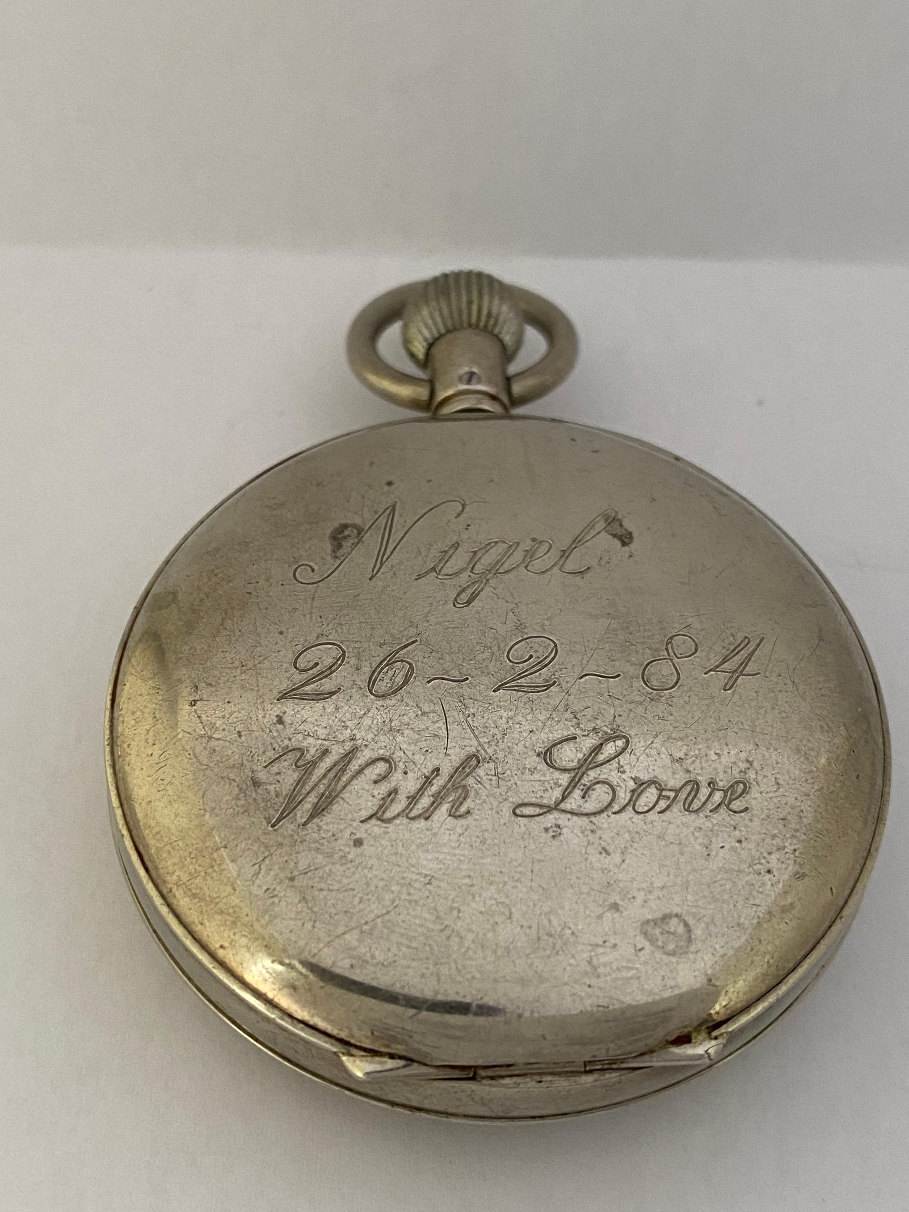 Antique Silver Plated Stop Watch For Sale 4