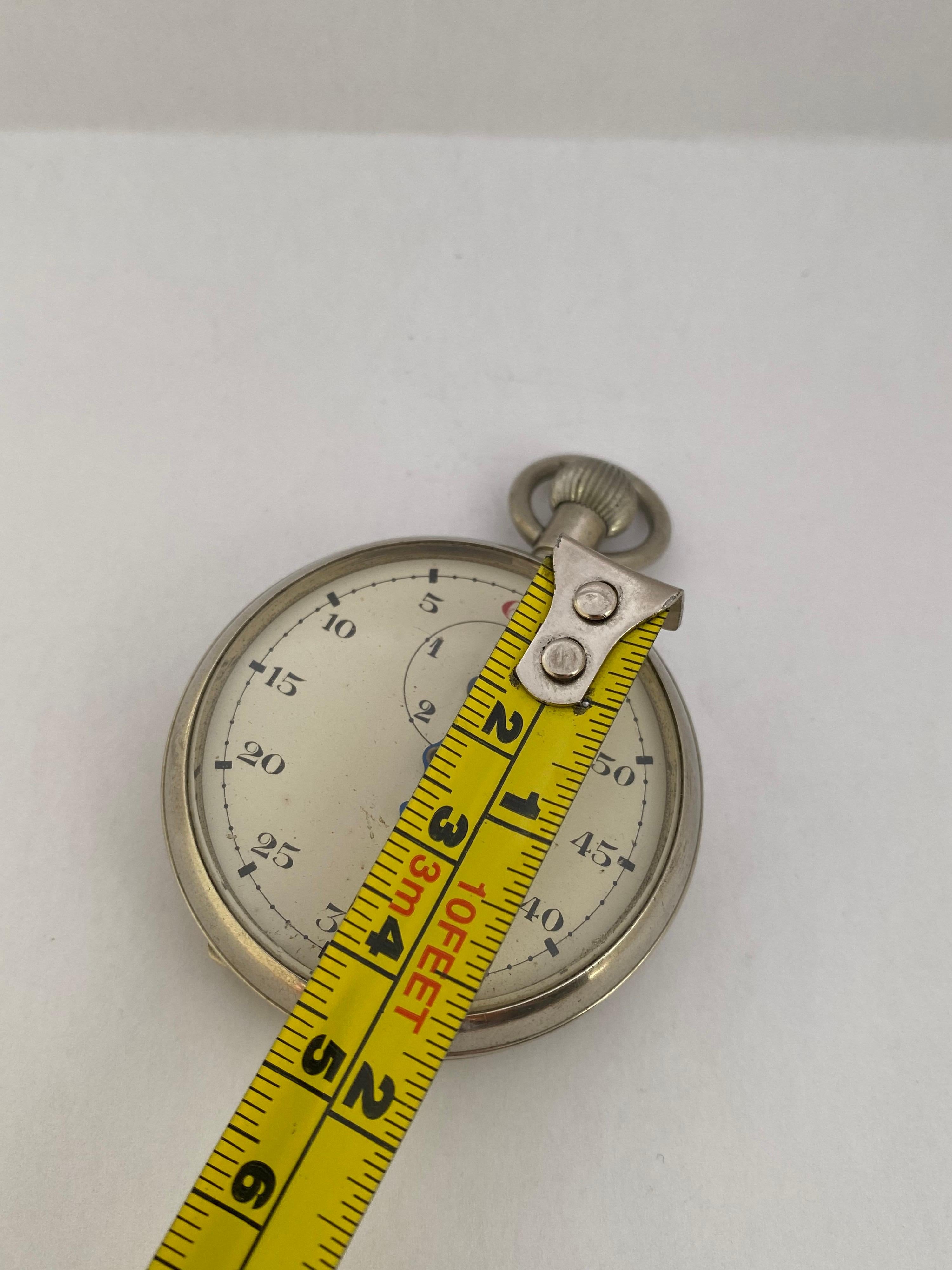 Antique Silver Plated Stop Watch For Sale 8