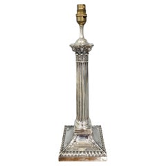 Antique Silver Plated Table Lamp