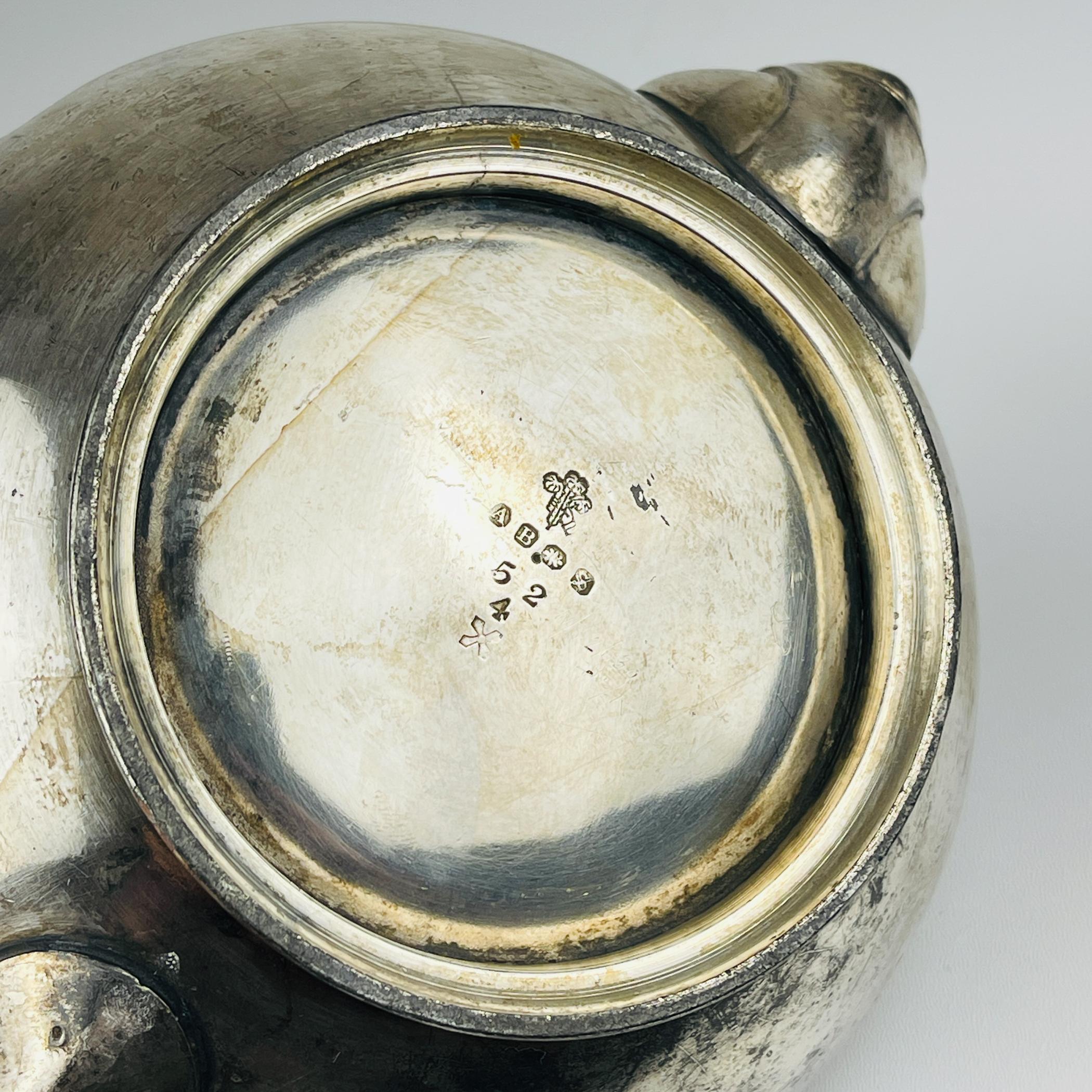 Théière ancienne en métal argenté par Atkins Brothers, Sheffield, Angleterre, années 1870 1