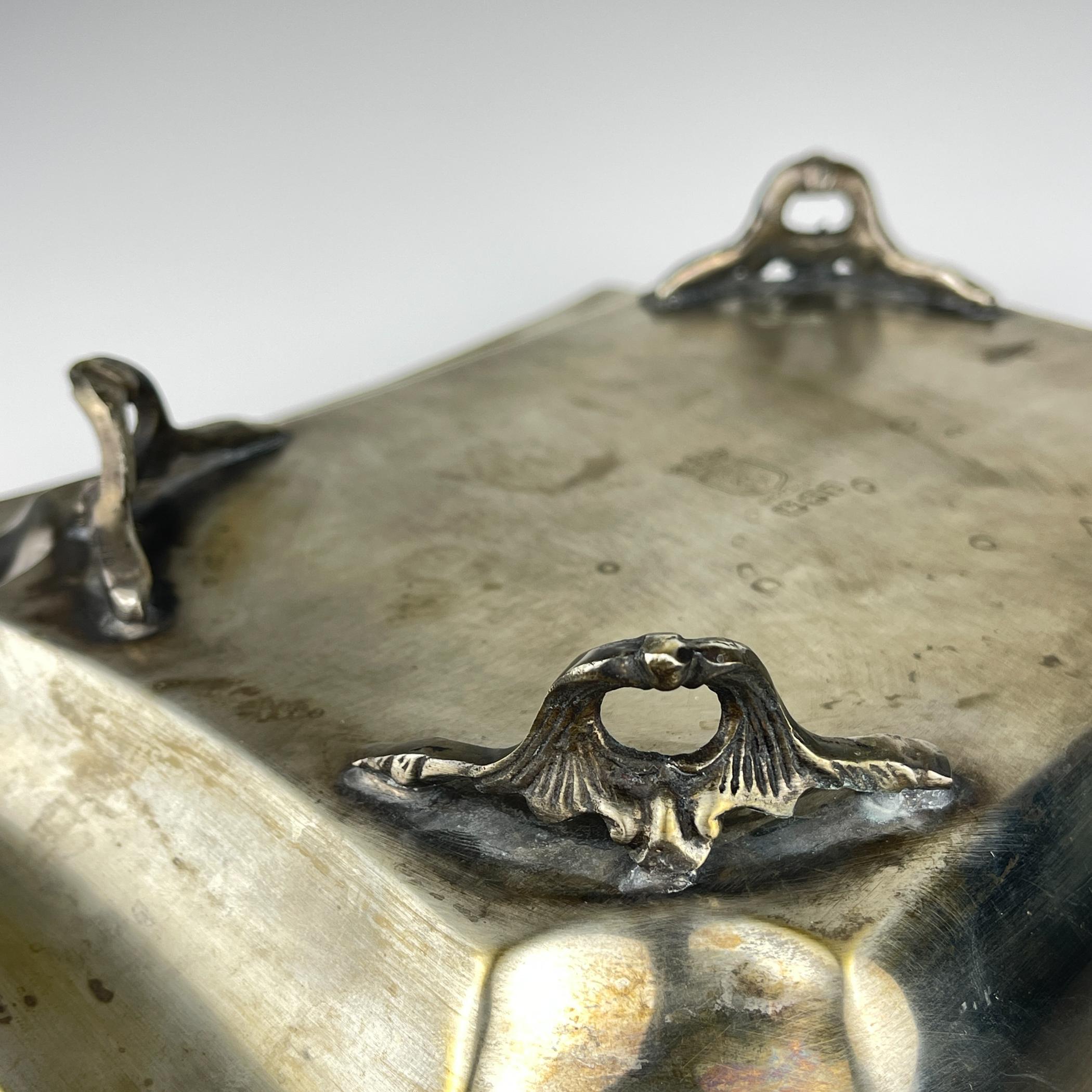 Antique silver plated tray by Queen Victoria Sheffield, England, 1900s For Sale 5