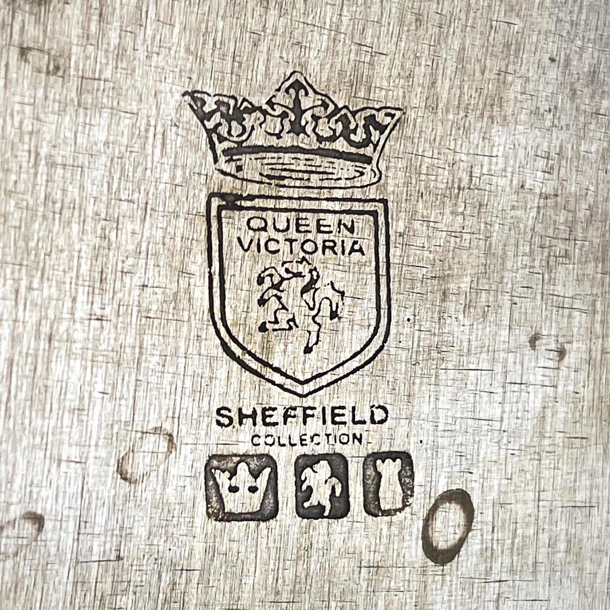 British Antique silver plated tray by Queen Victoria Sheffield, England, 1900s For Sale