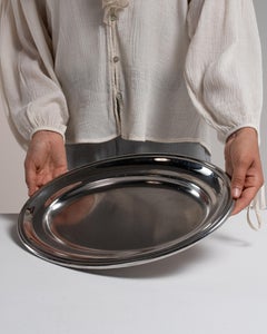 Antique Silver-Plated Tray, Early 20th Century, France, Elegant Design