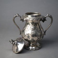 Antique Silver Plated Urn with Lid C1890