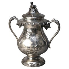 Antique Silver Plated Urn with Lid C1890